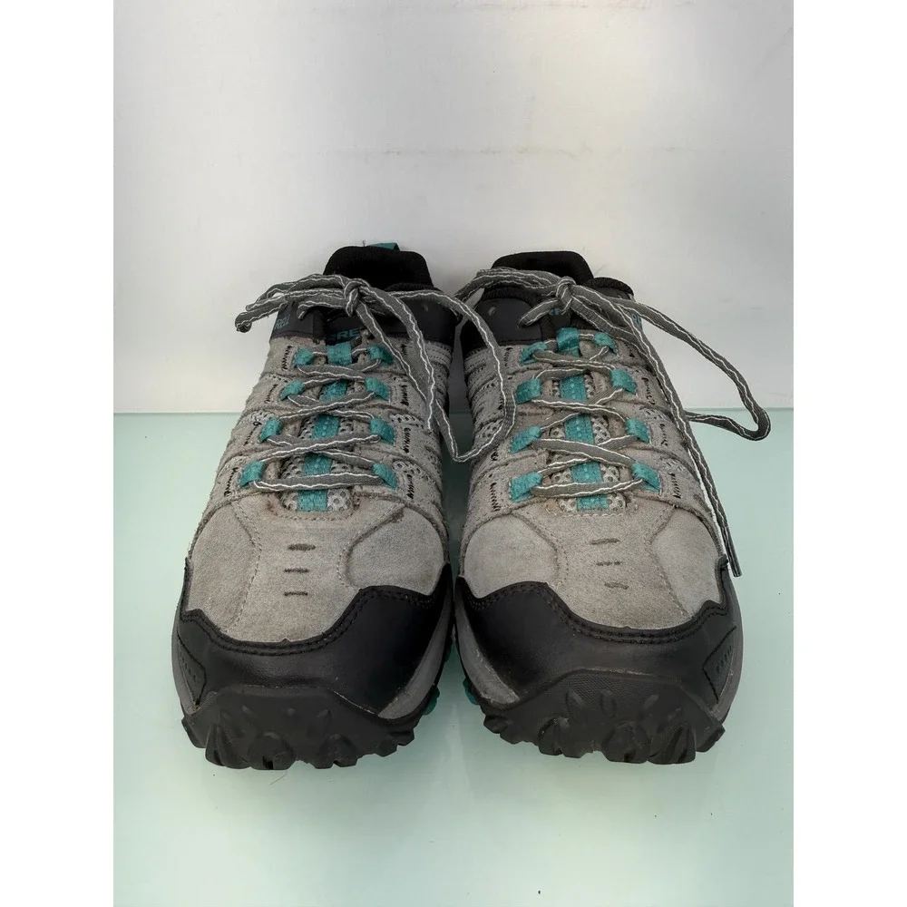 Merrell Hiking Shoes Women 9.5 Grey Teal Gorpcore Outdoors Trailcore Granola